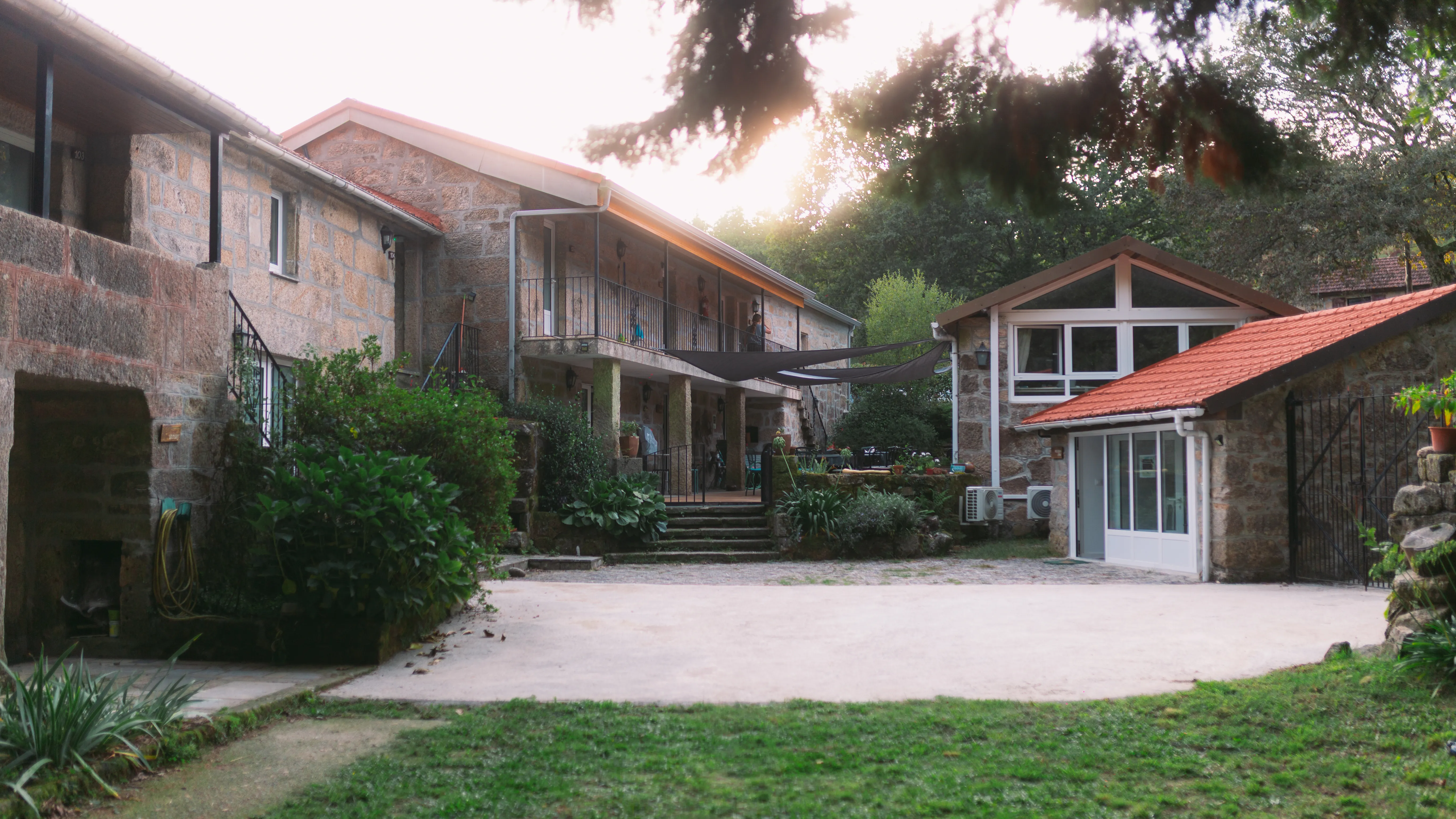 As casas entre as árbores