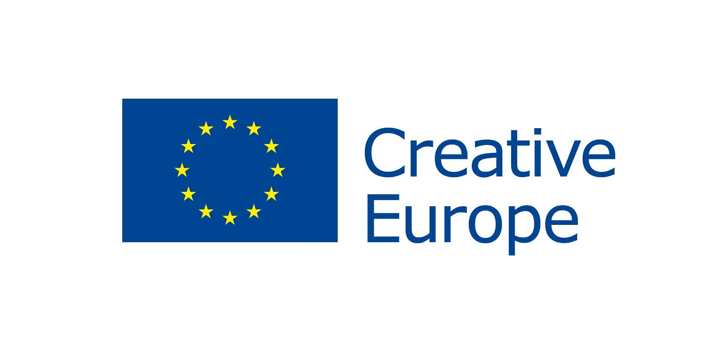 Logotipo de Creative Europe, con la bandera de la UE