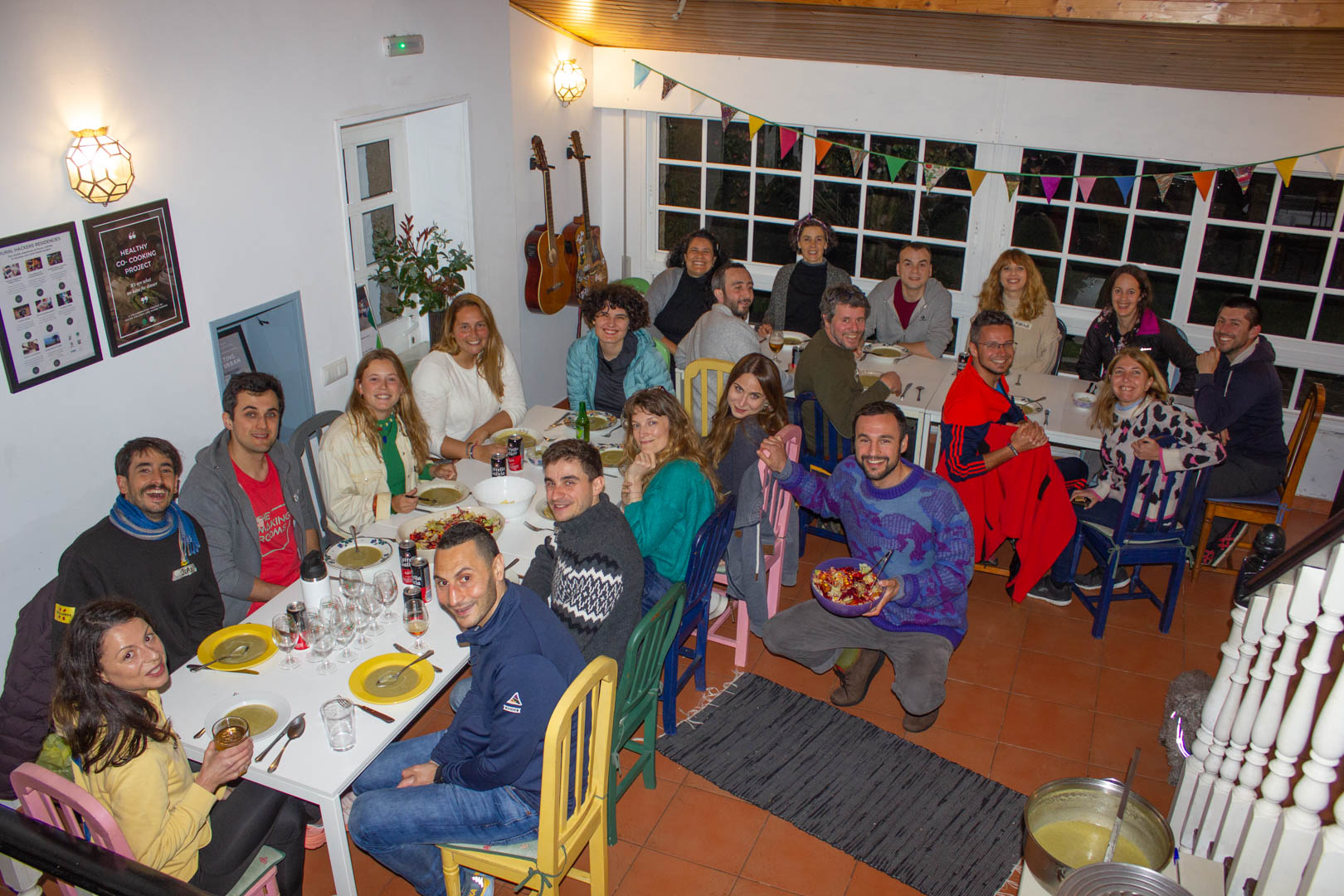 The ECHN community having dinner in Anceu Coliving - 'Entre Culturas' Event